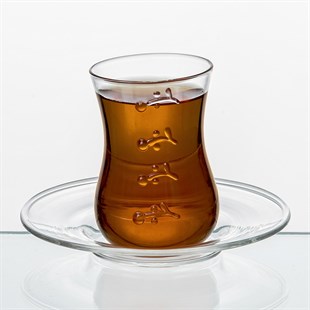 CAM ÜRÜNLERİEvPlusÇiçek Desenli Çay Bardağı